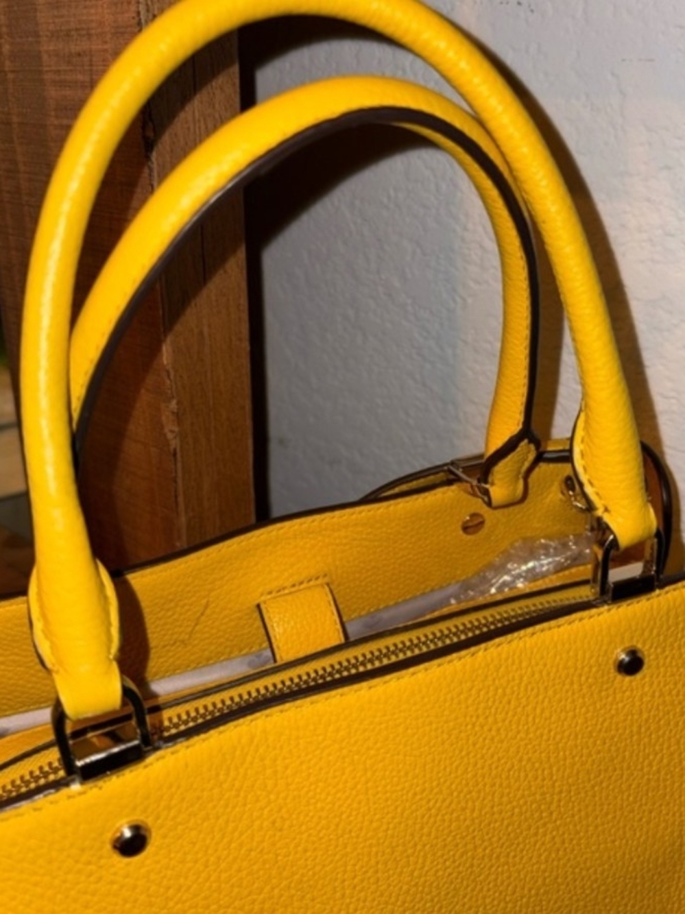 kate spade Yellow Leather Satchel Tote - Picture 6 of 8